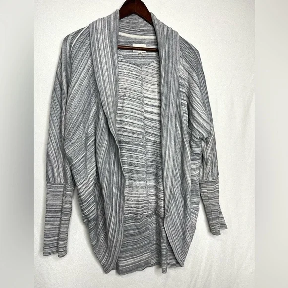 Aritzia Wilfred Diderot Open Front Cocoon Cardigan Light Heathered Grey Size XS - Picture 2 of 14